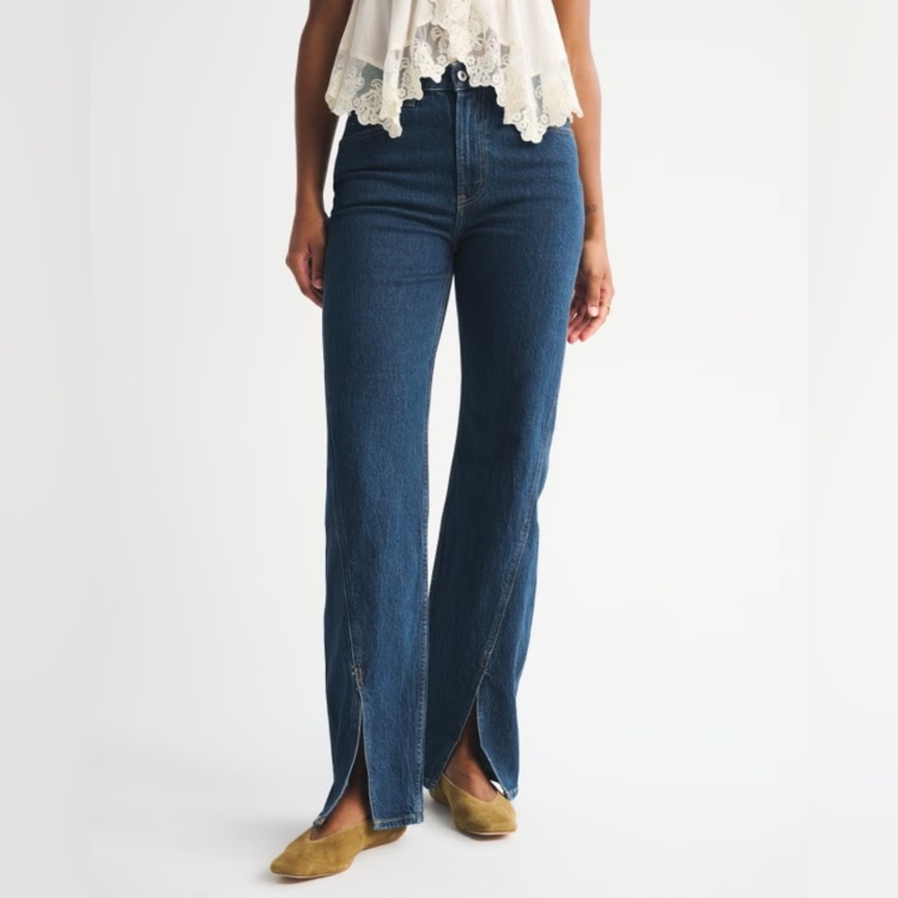 Abercrombie and fitch curve love vent hem 90s relaxed jeans 29 - Picture 8 of 14